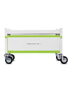 Immagine gabbia Carrello Std H 38 Con Cassetto Da Aggiunta 60X40 (Col. Bianco & Verde Lime)